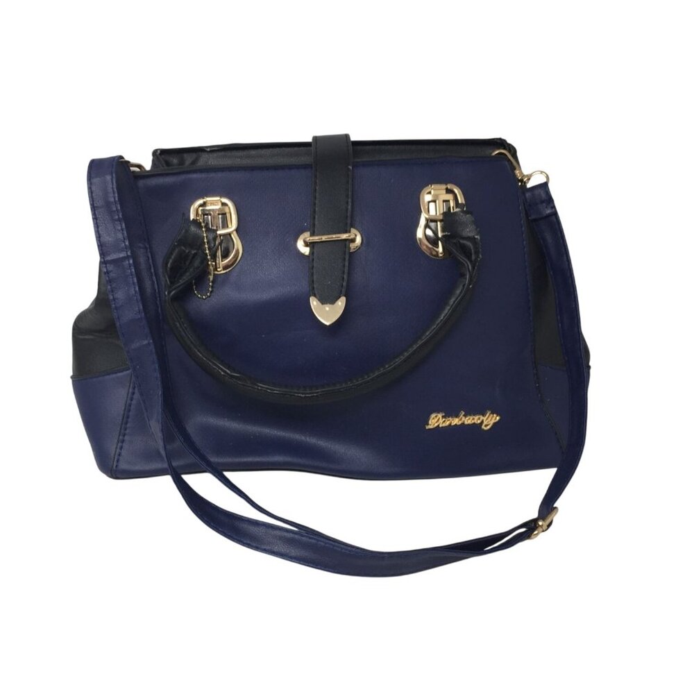 Danbaoly Women's Navy Blue Faux Leather Purse/Handbag